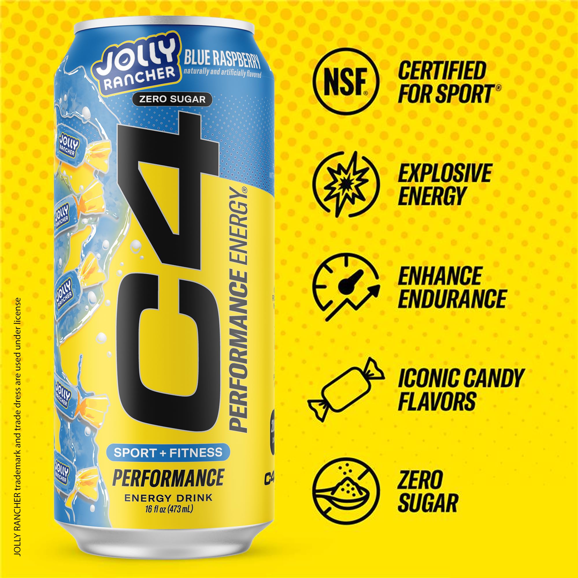 C4 JOLLY RANCHER Watermelon can for fruity energy during workouts.