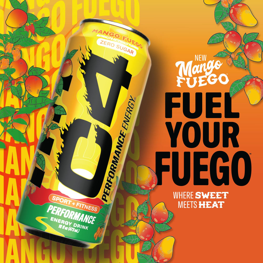 Refreshing mango flavor and crisp finish of C4 Mango Fuego.