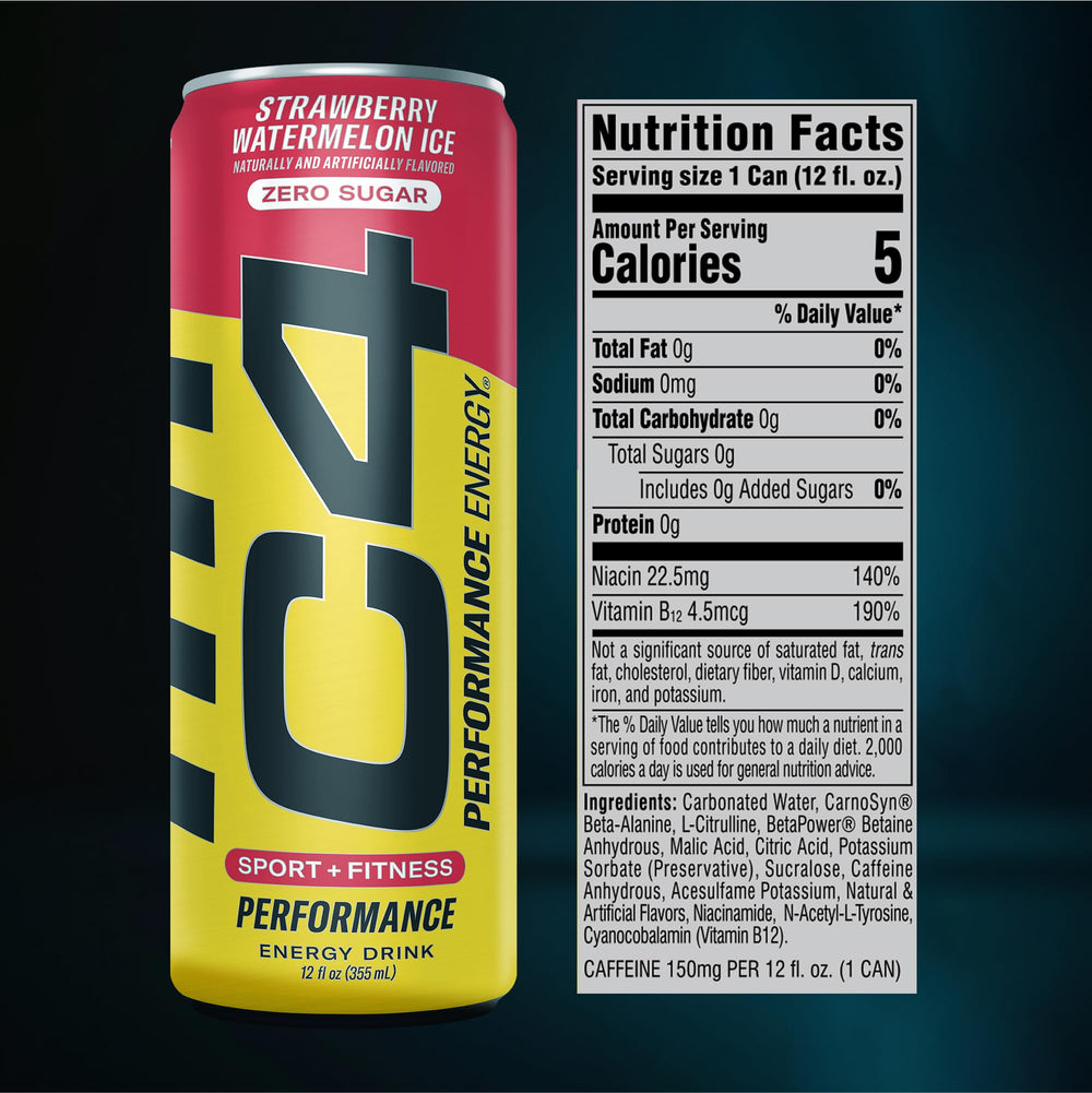 C4 pre-workout energy drink ready before training sessions
