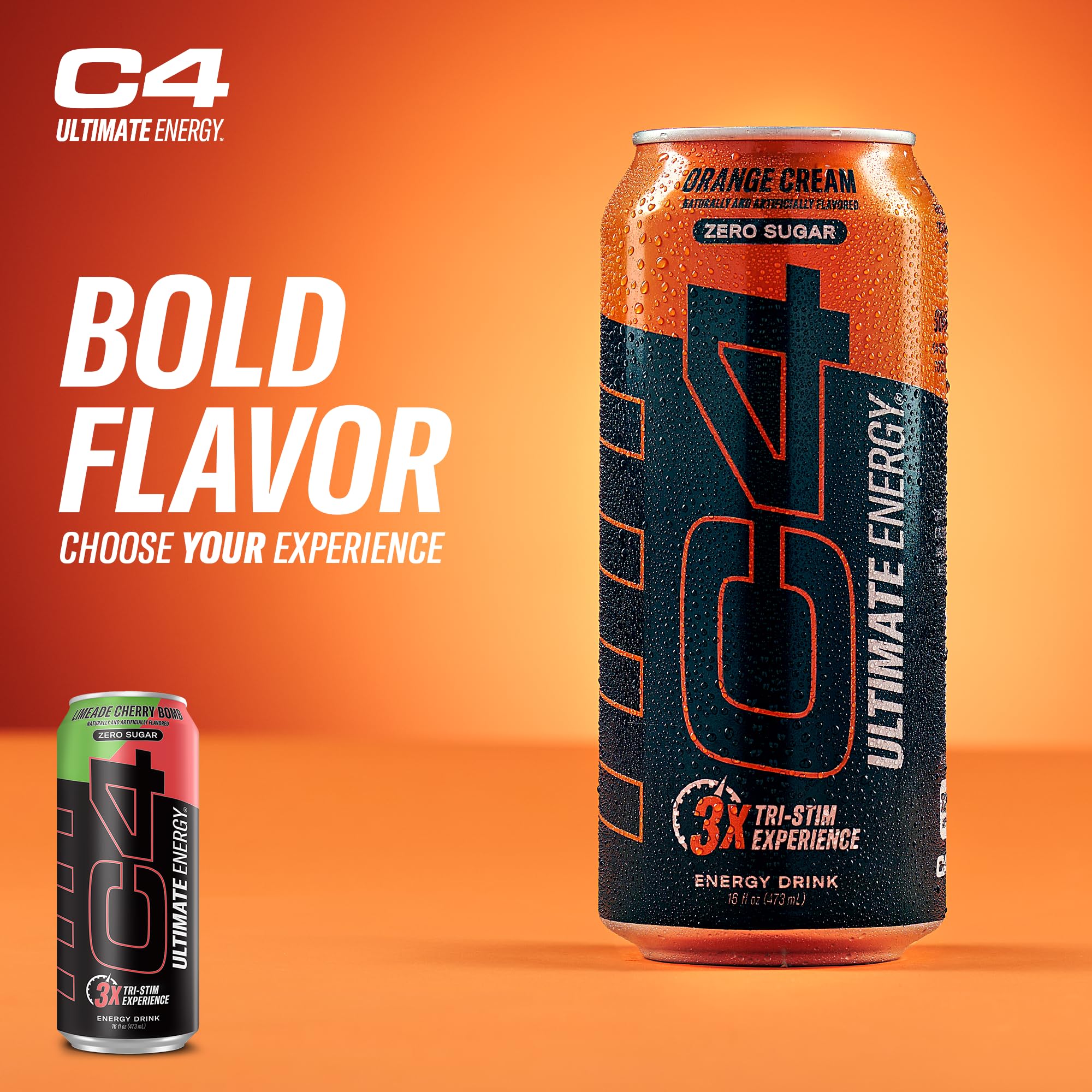 Graphic of 300 mg caffeine shows strong daytime energy with C4 Ultimate