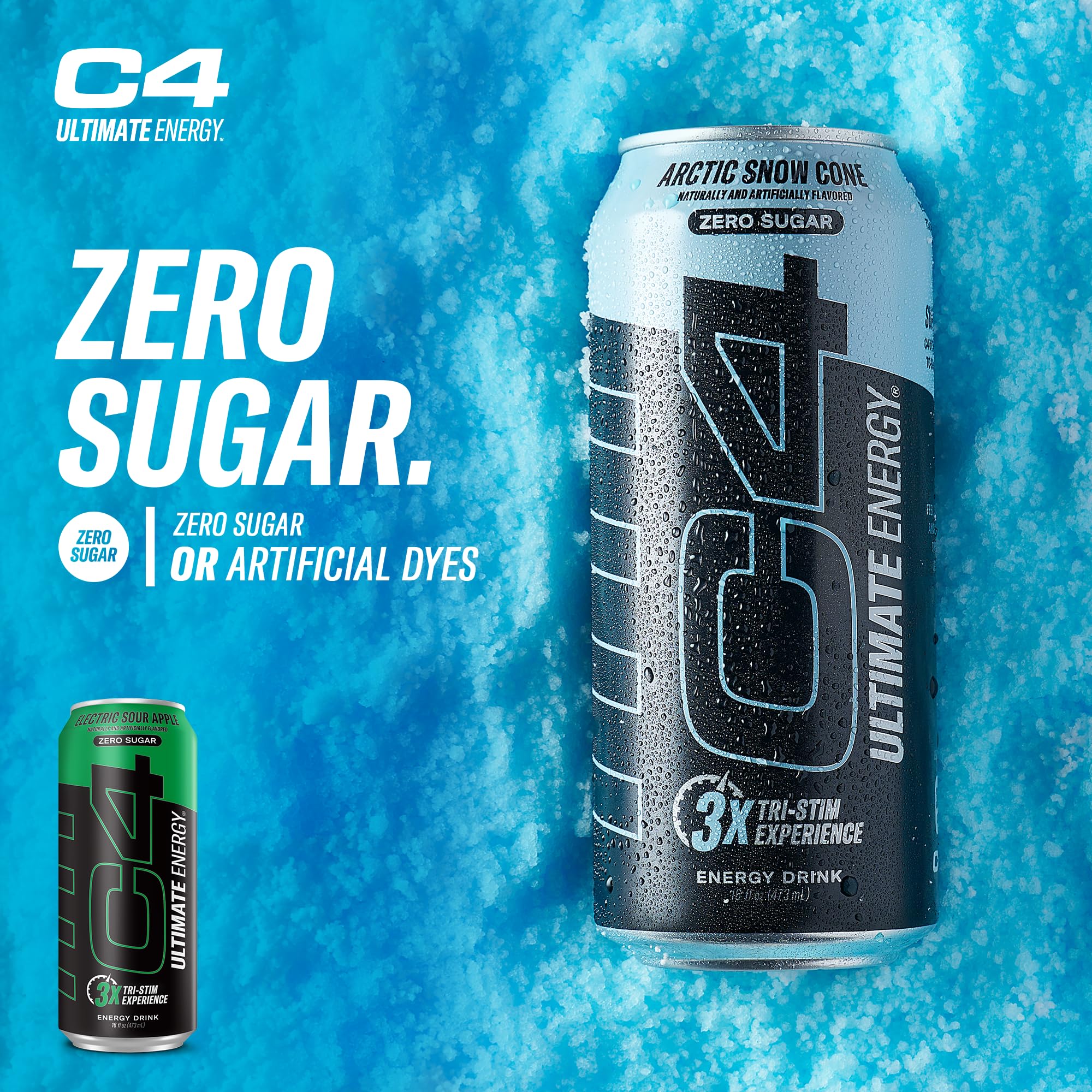 C4 Ultimate Energy lifestyle shot emphasizing focus and activity