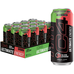 C4 Ultimate Energy Limeade Cherry Bomb can for a sugar free pre-workout boost