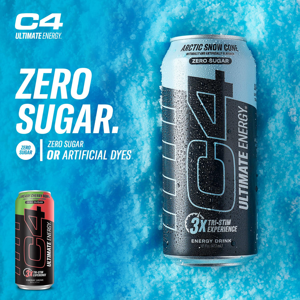 Zero artificial colors and flavors claim on C4 Ultimate label