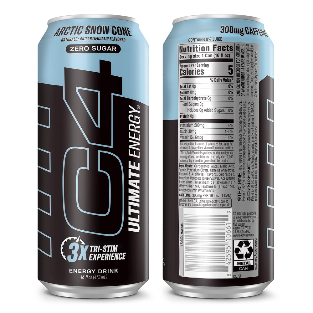 Bold Arctic Snow Cone flavor with zero sugar.
