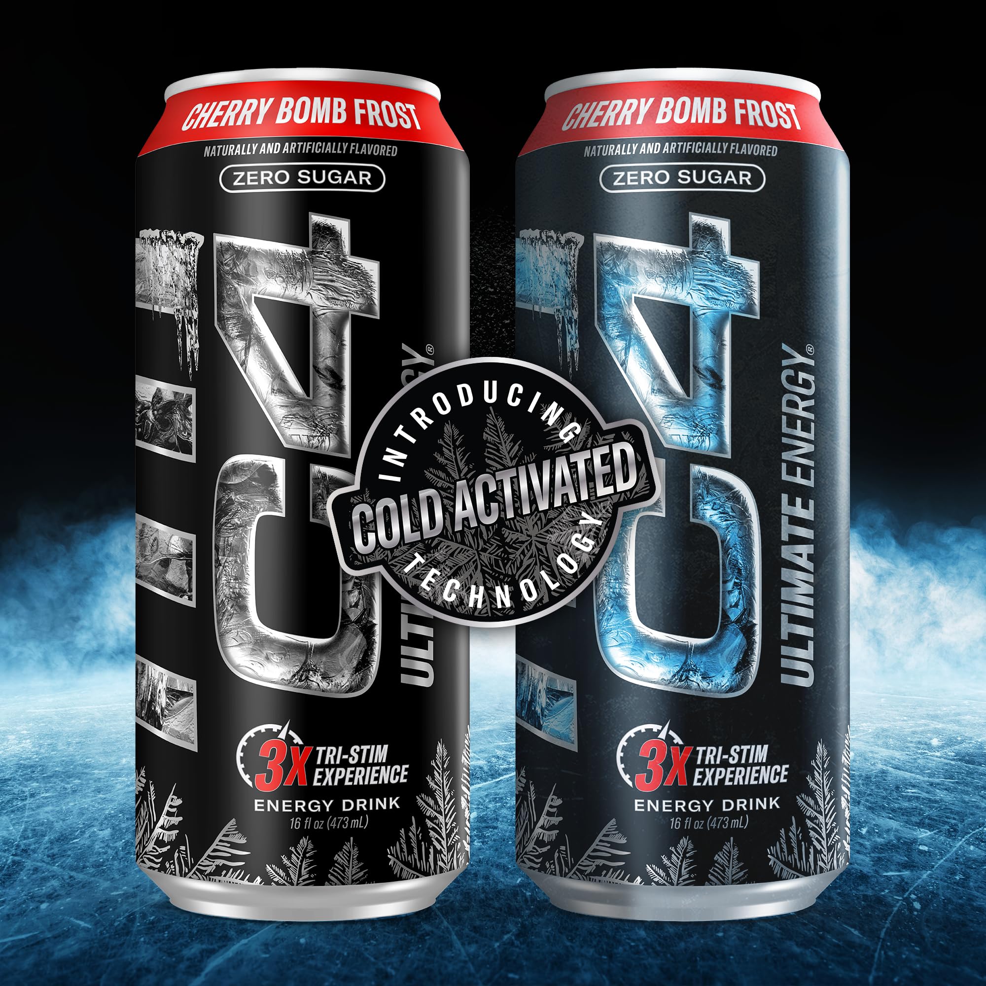 C4 Ultimate Frost 12-pack display, ideal for on-the-go refueling.