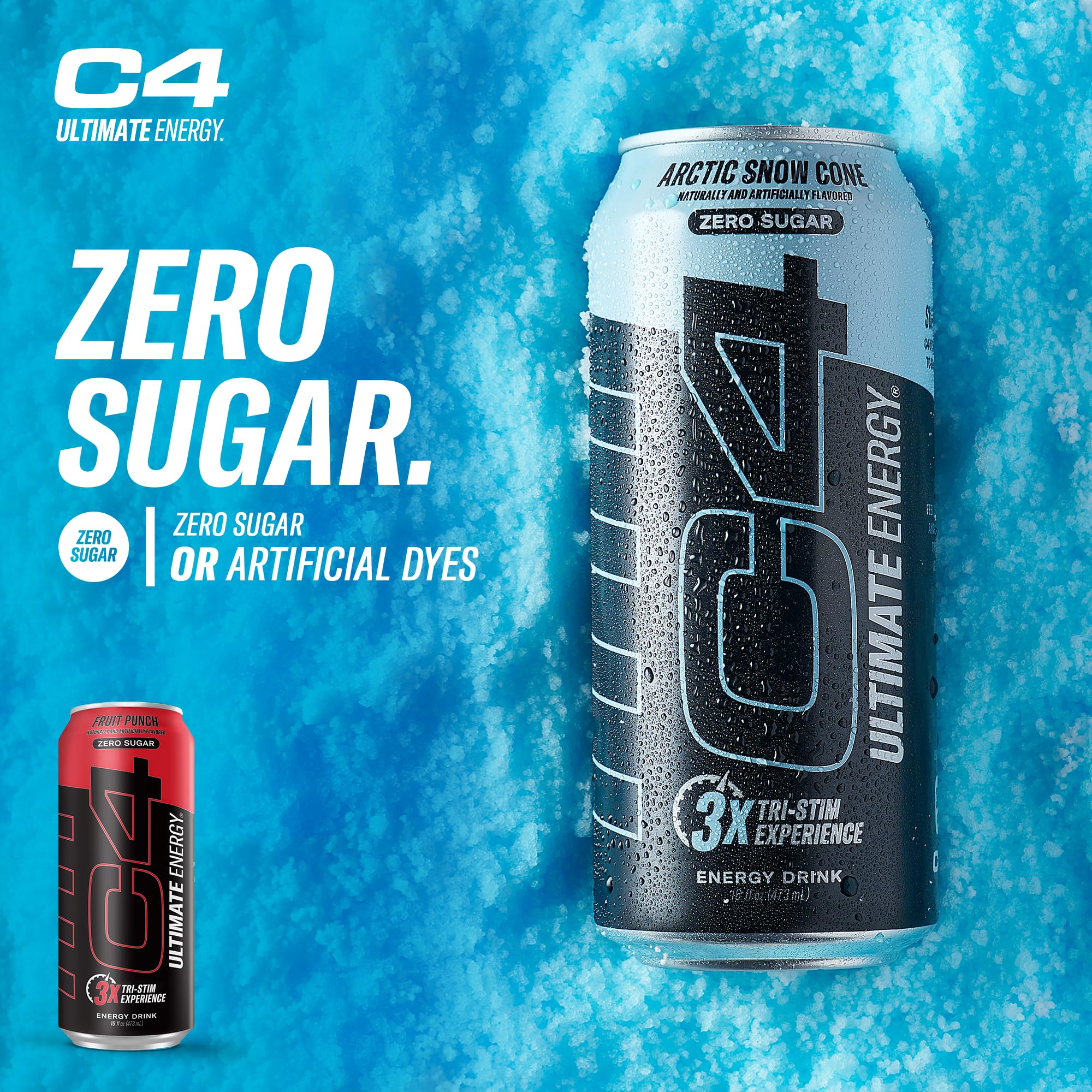 C4 Ultimate Sugar Free Energy Drink 12-pack box to convey value and convenience for training weeks.