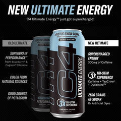 Pack of 12 C4 Ultimate cans for on-the-go energy.