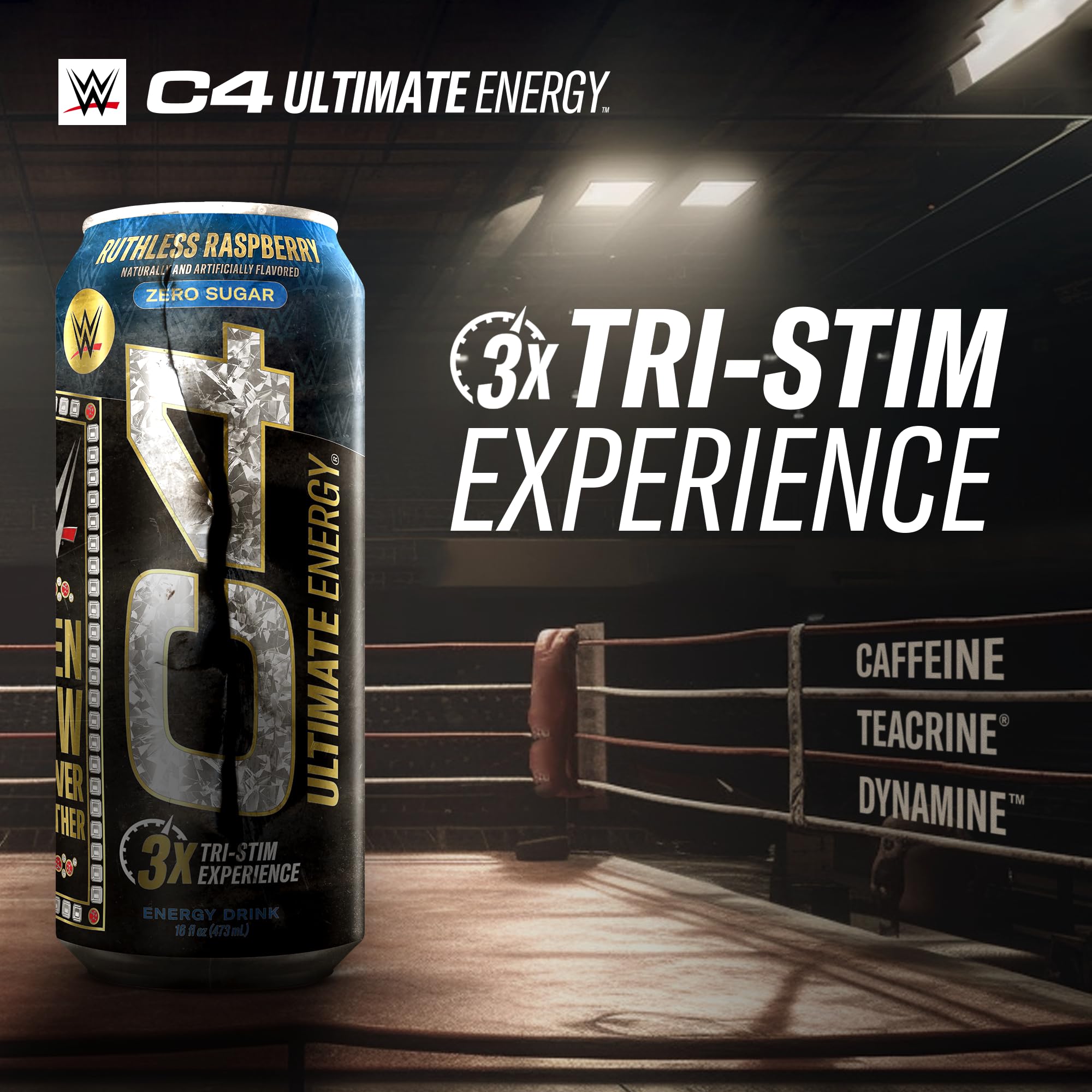 Tri-stim ingredients icon highlighting TeaCrine and Dynamine for focus.