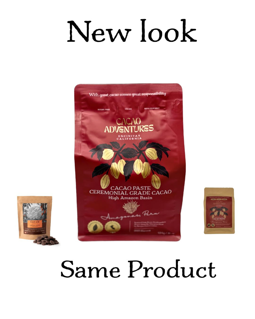 Cacao Adventures cacao powder stone-ground texture shows pure, nutrient-rich cacao