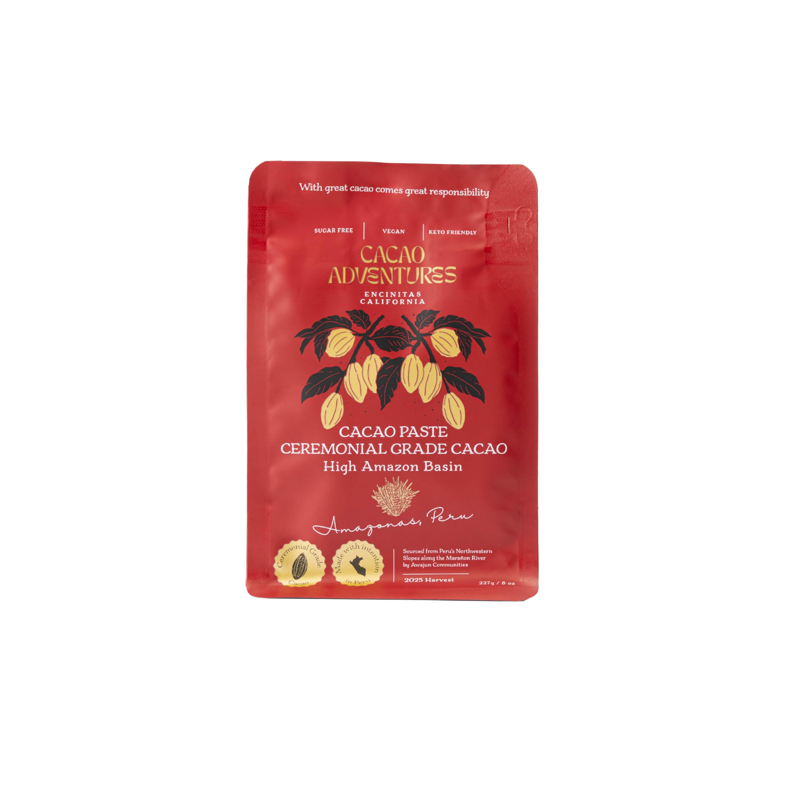 Cacao Adventures hot cacao drink in a mug delivering warmth and focus.