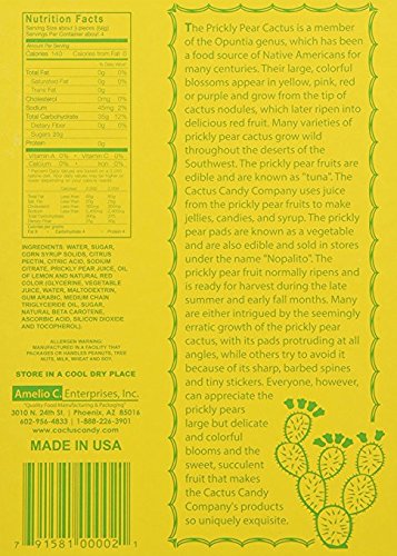 Cactus Candy Company prickly pear jelly candy 12 pieces with bite-sized appeal