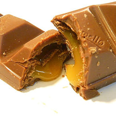 Cadbury Caramello bars served, ideal dessert or treat option.