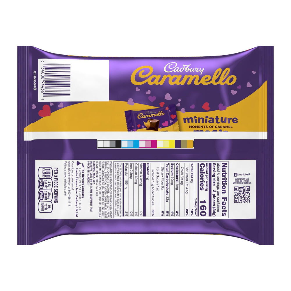 Cadbury Caramello Minis bite-sized caramel treats, ideal for sharing or a quick pick-me-up.