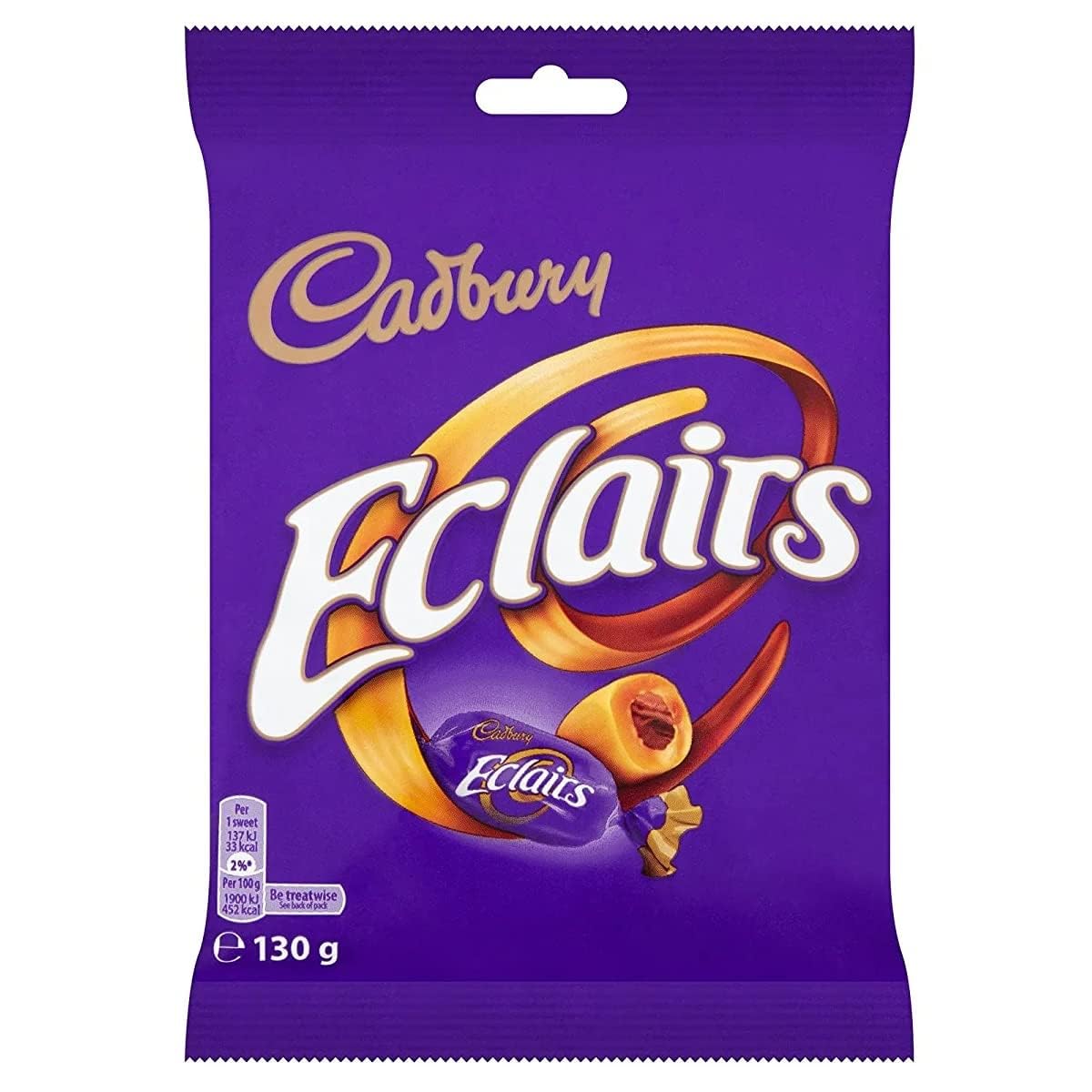 Cadbury Chocolate Eclairs pack-2 view showing two bars, ideal for sharing.