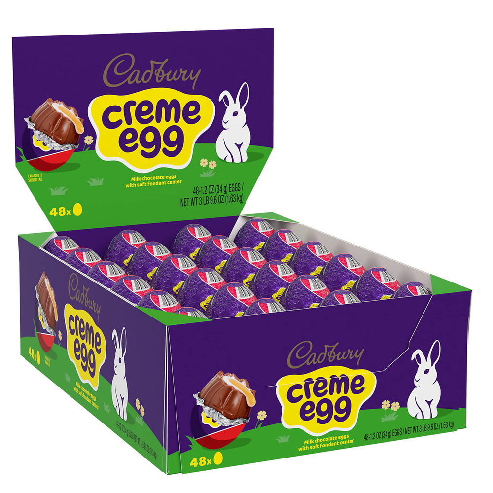 Cadbury Creme Egg milk chocolate with foil-wrapped presentation for festive Easter baskets.