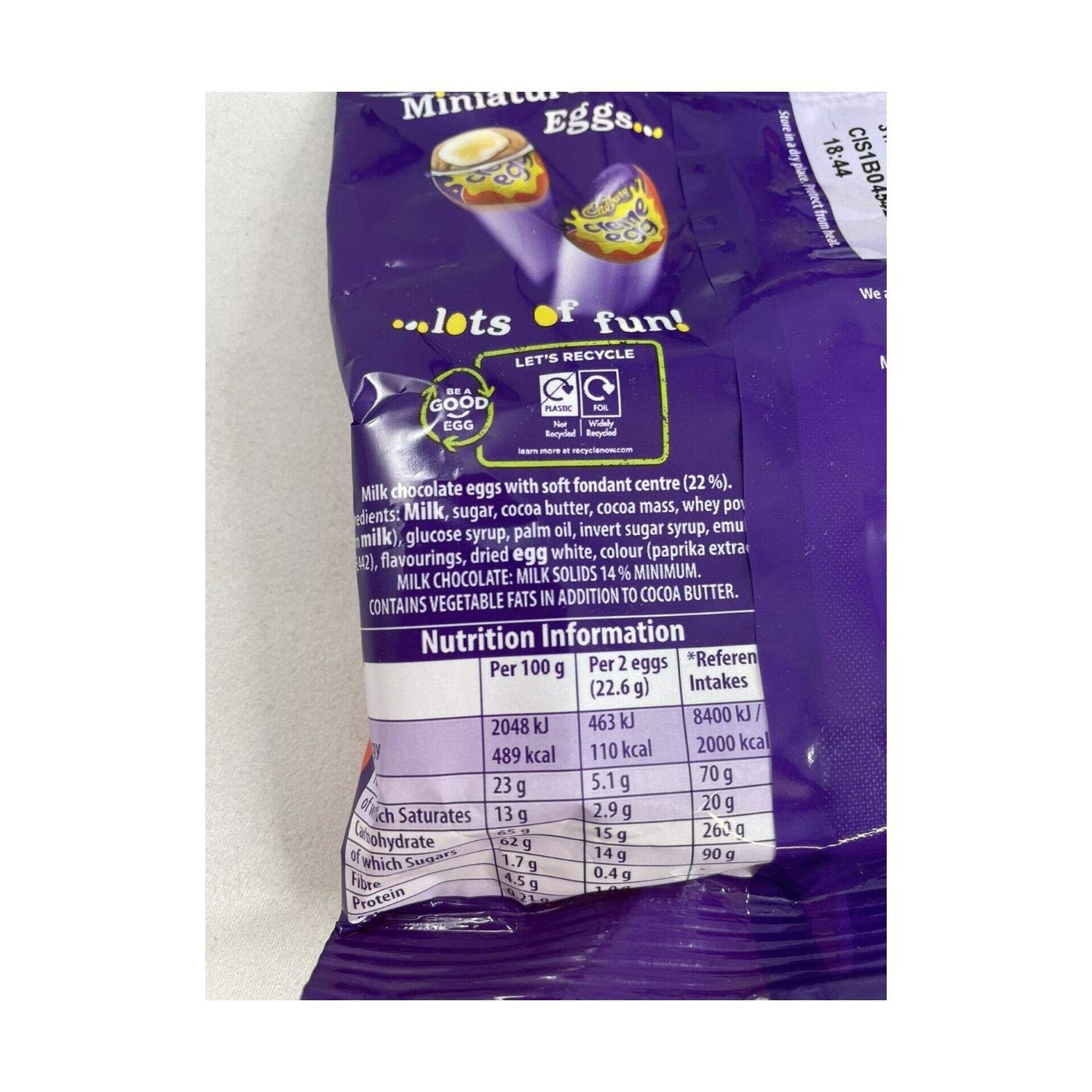 Cadbury Creme Egg Minis on plate with a bite, perfect for sharing.