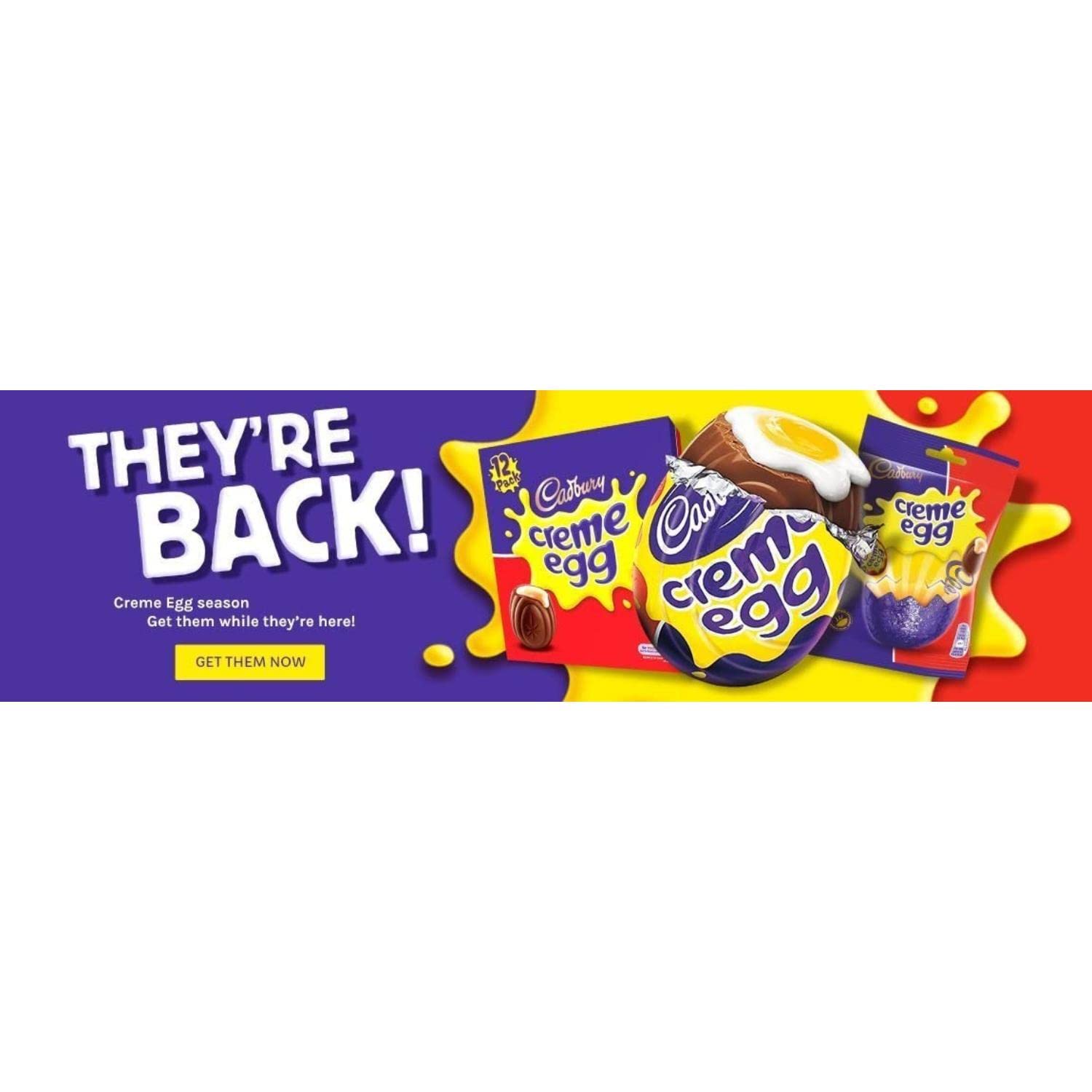 Cadbury Creme Eggs on an Easter table setup, ideal for gatherings.