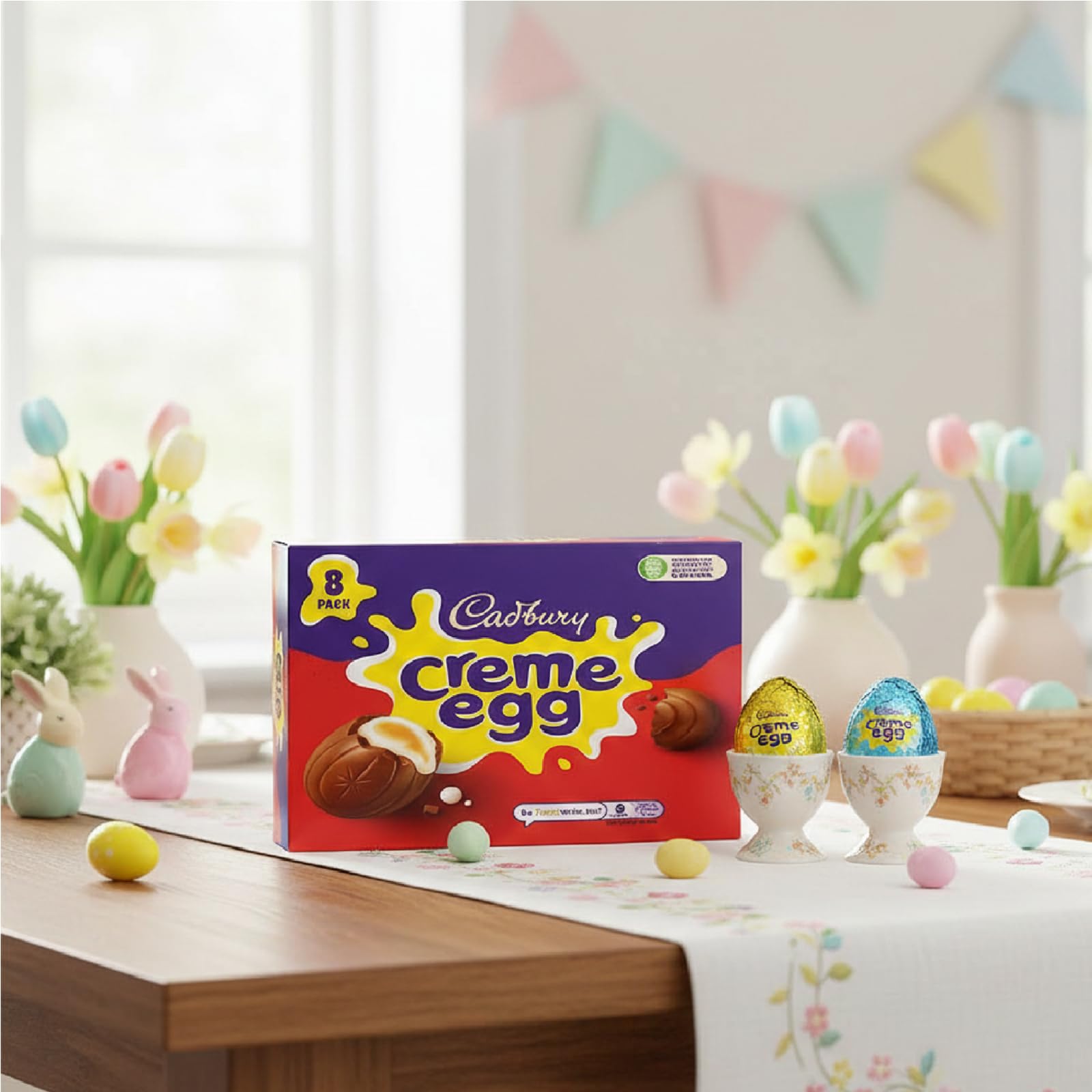Cadbury Creme Eggs gift-ready packaging ideal for celebrations.