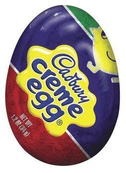 Cadbury Creme Eggs milk chocolate shell with creamy center, perfect for indulgent moments.