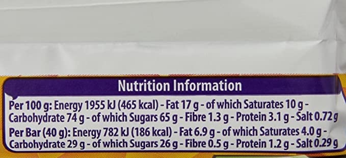 Cadbury Crunchie bar wrapper keeps each piece fresh and ready to unwrap