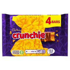 Cadbury Crunchie with a golden honeycomb centre enrobed in milk chocolate, ideal afternoon treat