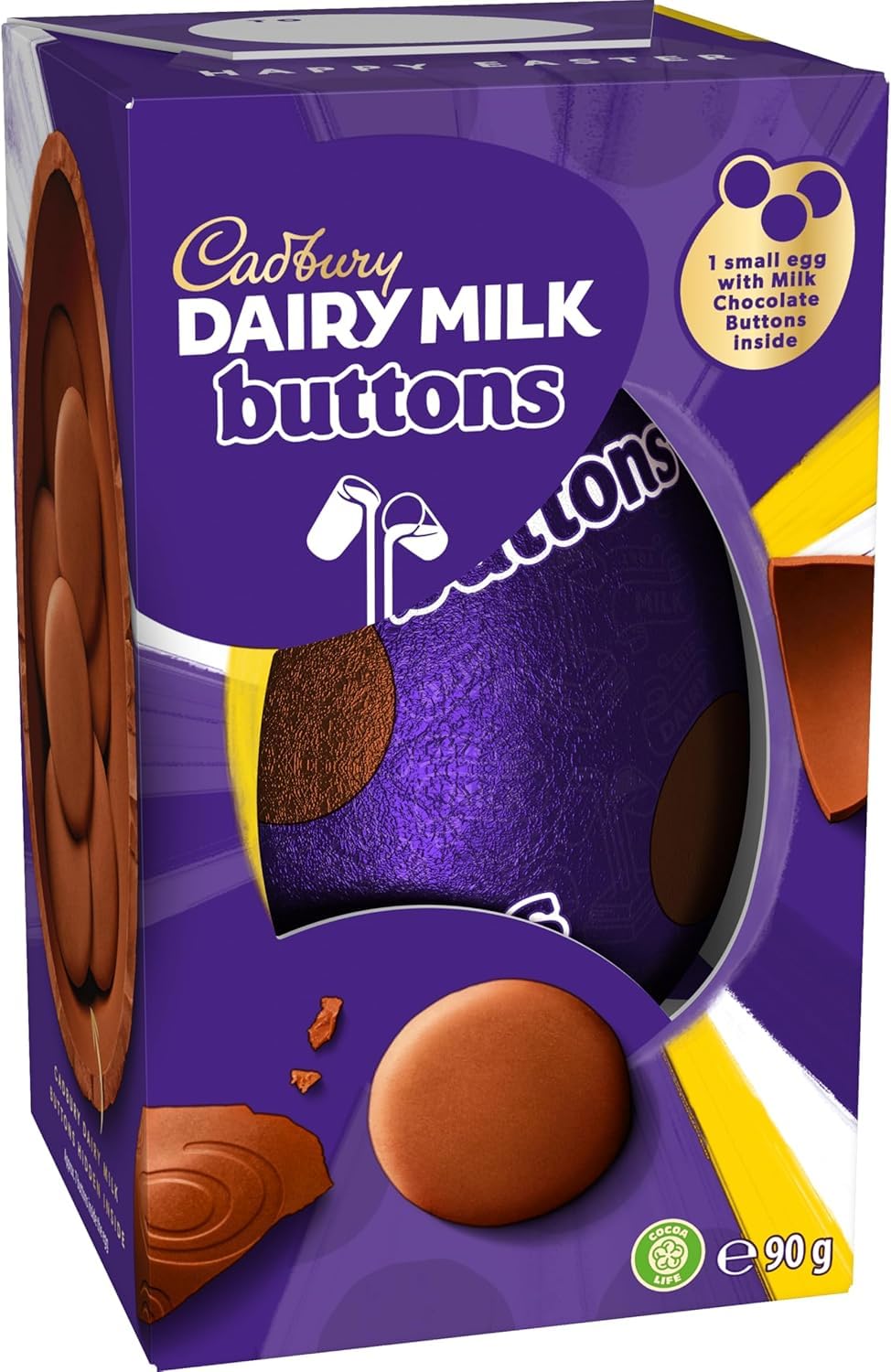 Cadbury Dairy Milk Buttons Easter Egg gift-ready packaging for Easter gifting
