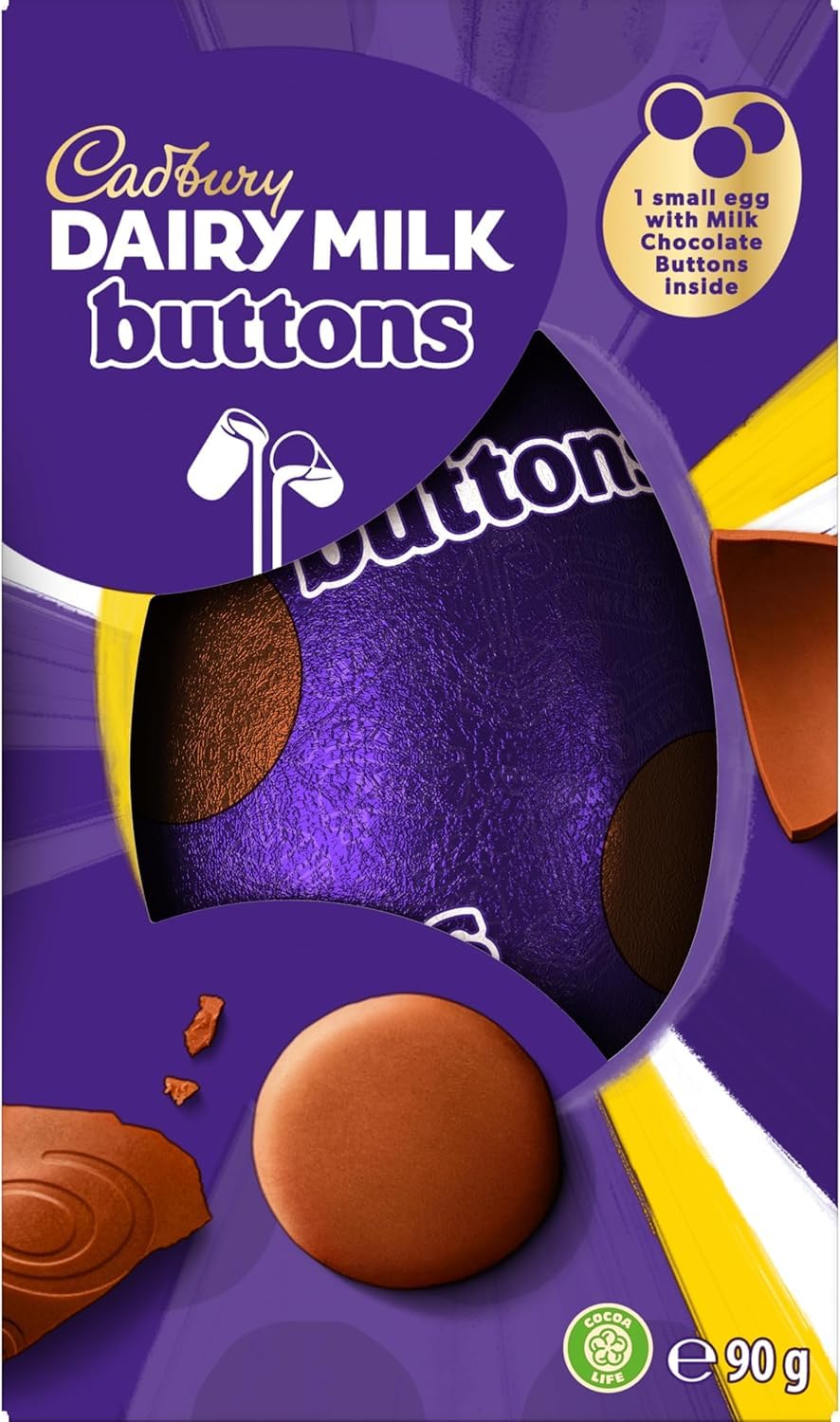 Cadbury Easter Egg opens to reveal a small milk chocolate egg inside, great for Easter hunts