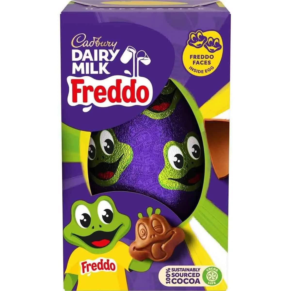 Cadbury Freddo Faces inside add playful expression sharing