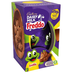Cadbury Dairy Milk Freddo Egg uses cocoa butter with vegetable fats; vegetarian-friendly