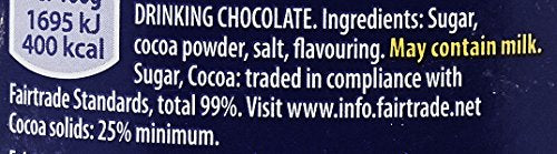 Cadbury Drinking Chocolate with sustainable cocoa for responsible indulgence.