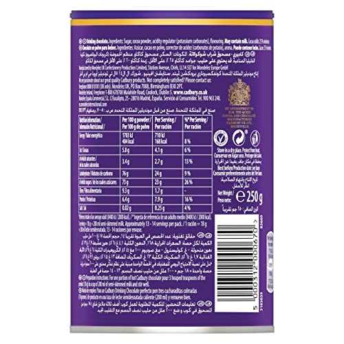 Cadbury Drinking Chocolate poured into hot milk for a silky, smooth cup.