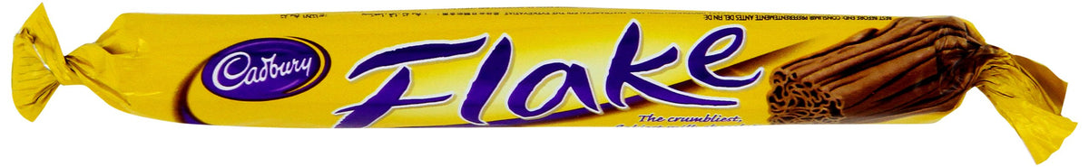 Cadbury Flake Bar close-up shows crumbly strands for an indulgent moment