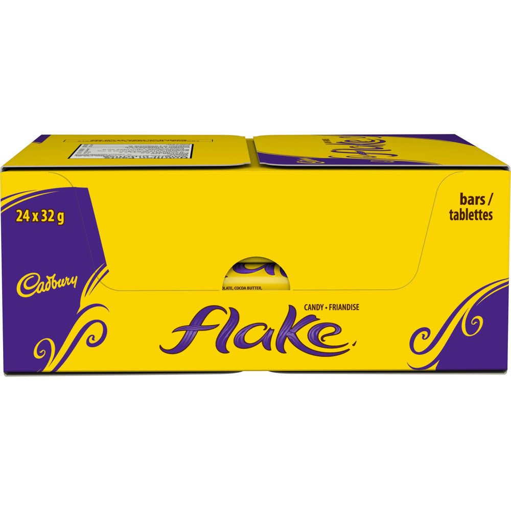 Cadbury Flake Bar pack of 24 on display, ideal for sharing.