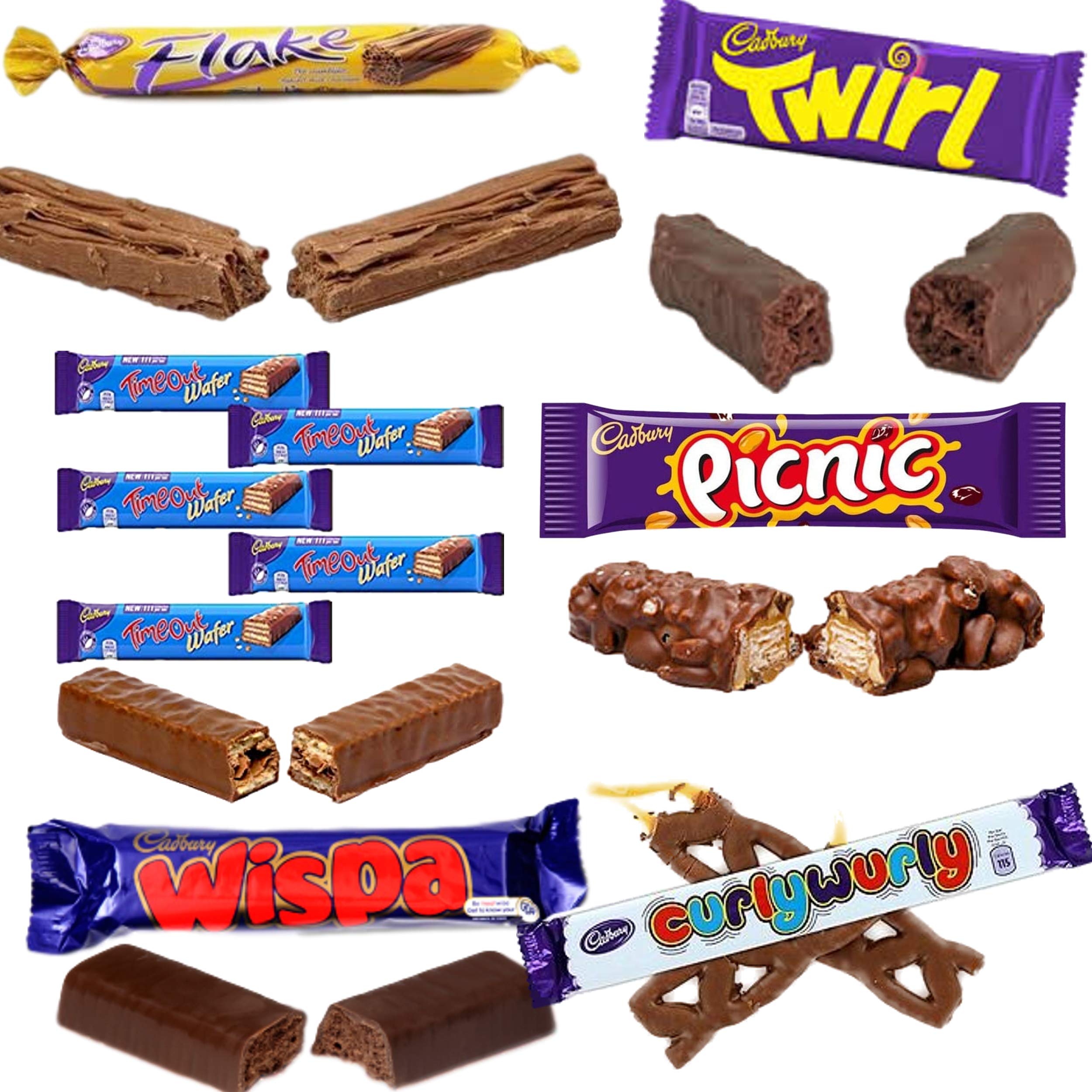 Cadbury Gift Box packaging close-up highlighting UK import status and vegetarian option