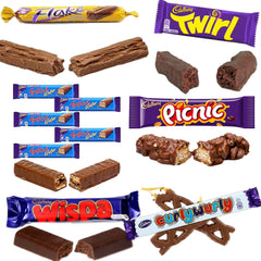 Cadbury Gift Box packaging close-up highlighting UK import status and vegetarian option