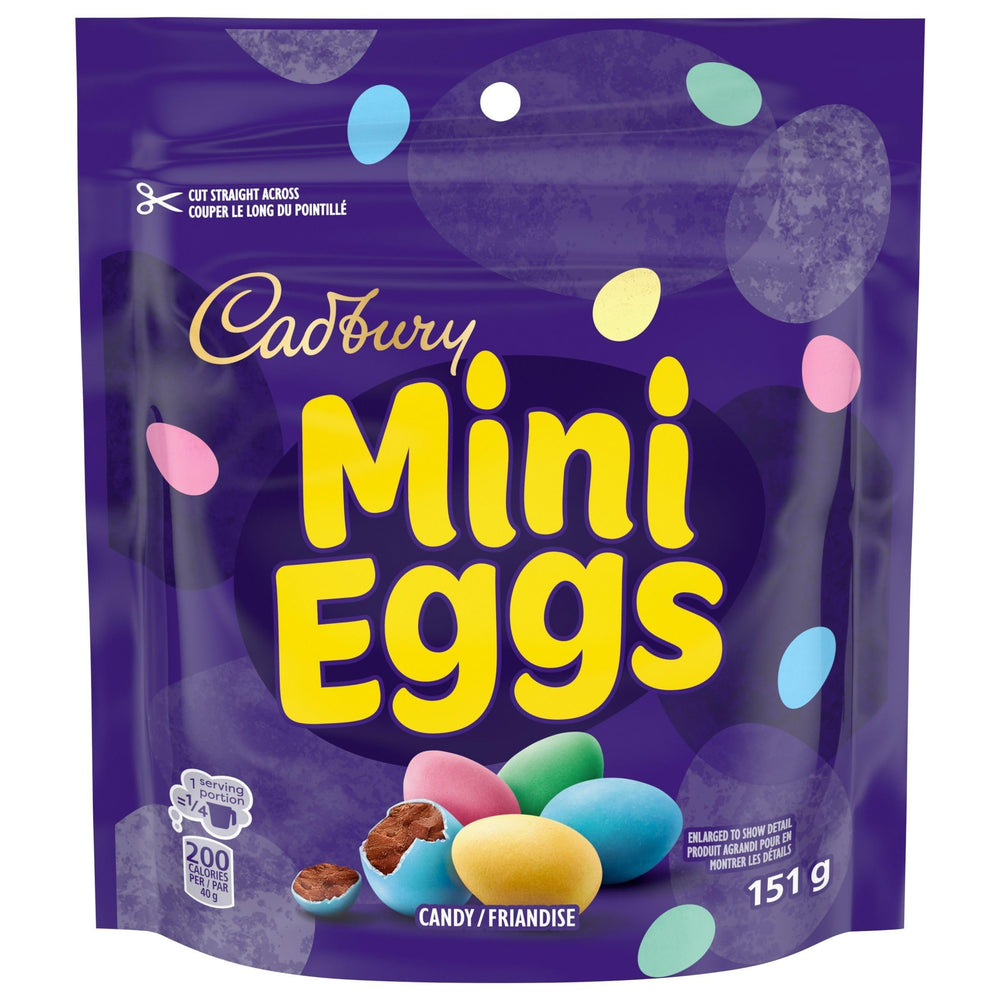 Cadbury Milk Chocolate Mini Eggs with crisp candy shell in close-up for gifting
