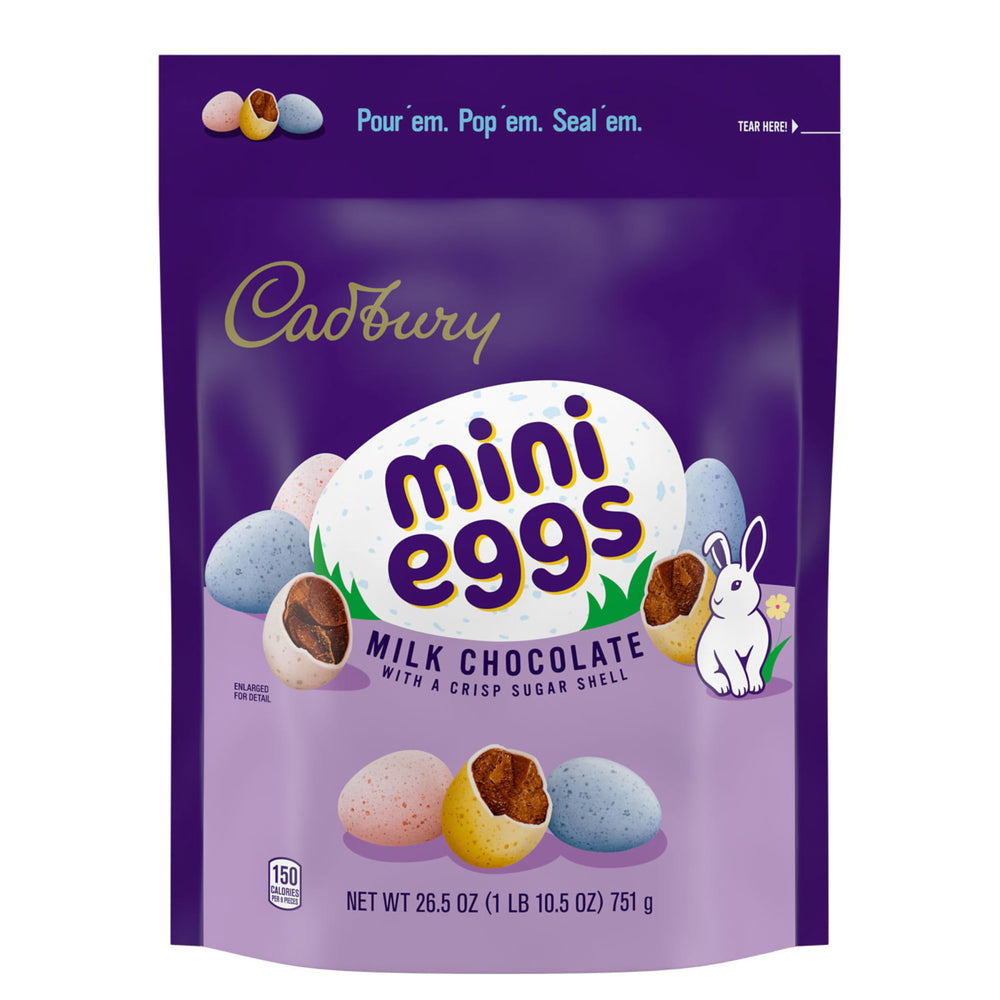 Cadbury Mini Eggs 26-ounce bag for family movie night and snacking.
