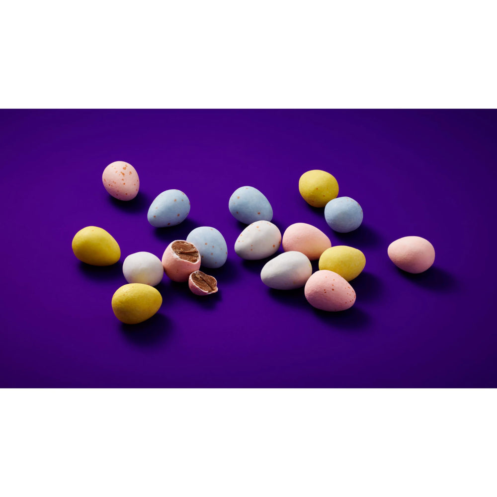 Cadbury Mini Eggs freshness-sealed bag keeps chocolate fresh between servings.