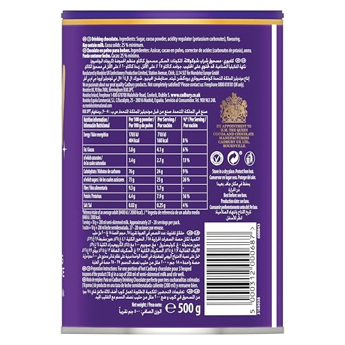 Cadbury Original Drinking Chocolate mug pour shows a quick, cozy cup in minutes