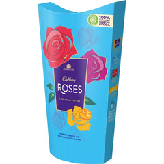 Cadbury Roses 290g box, gift-ready packaging for celebrations