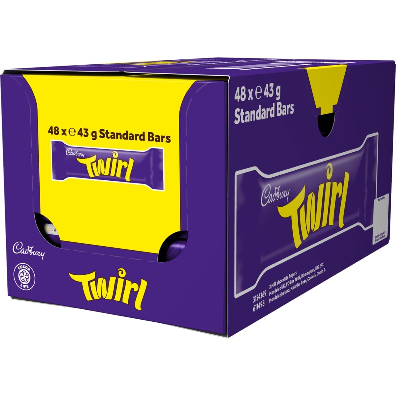 Cadbury Twirl bar with Christmas decor suggests seasonal gifting.