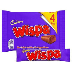 Cadbury Wispa bar pack uk front view, premium chocolate experience for tea time.