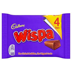 Cadbury Wispa bar table snack close-up, airy bubbles melt smoothly for a satisfying bite.