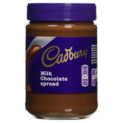 Cadburys Chocolate Spread jar, smooth milk chocolate spread for toast and desserts.