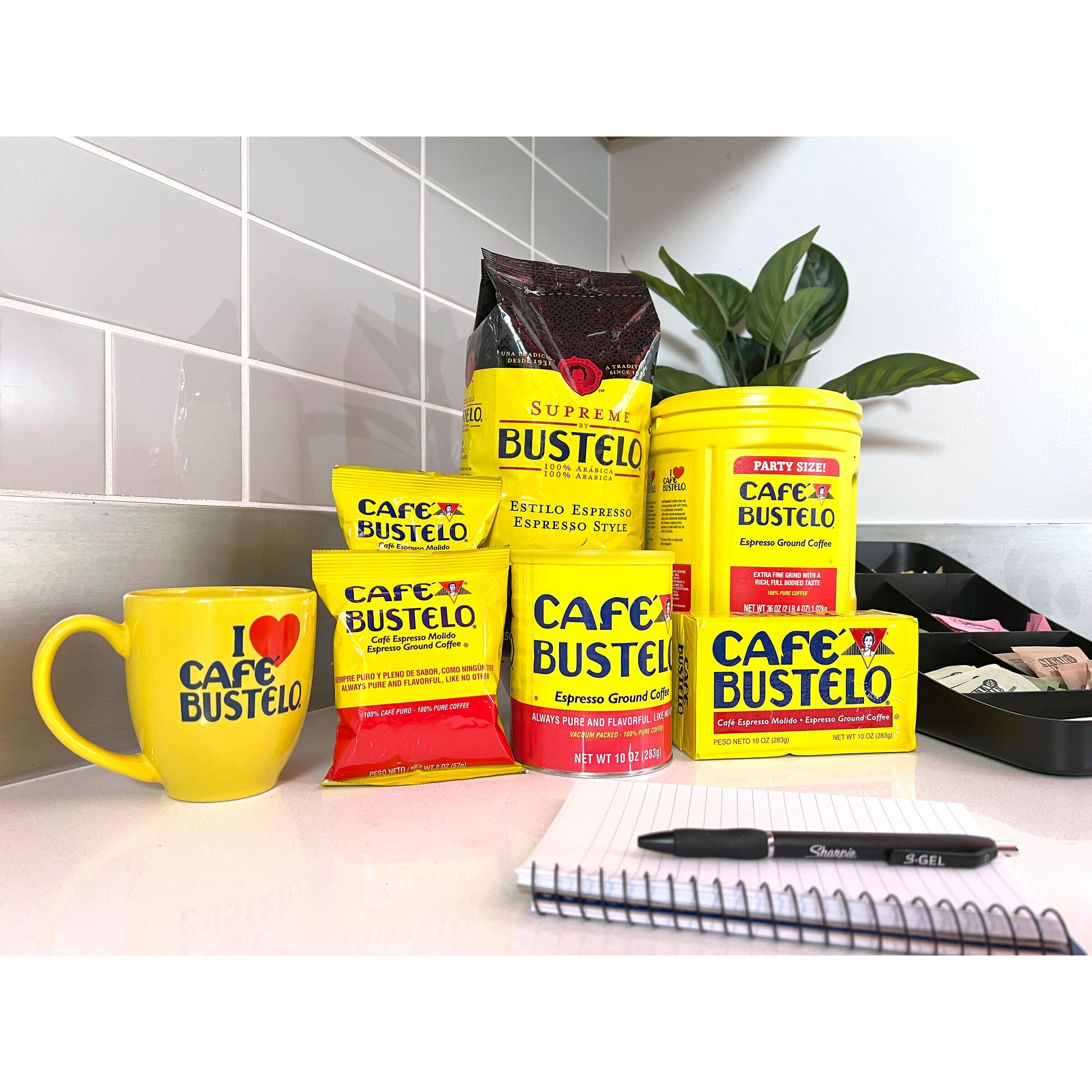 Cafe Bustelo Espresso Ground Coffee steaming mug ready for a bold morning ritual.