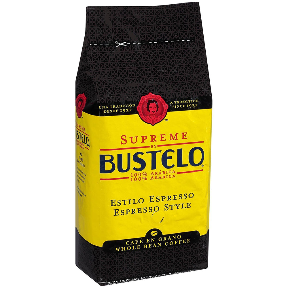 Cafe Bustelo Supreme by Bustelo beans—ideal for cappuccino with rich crema