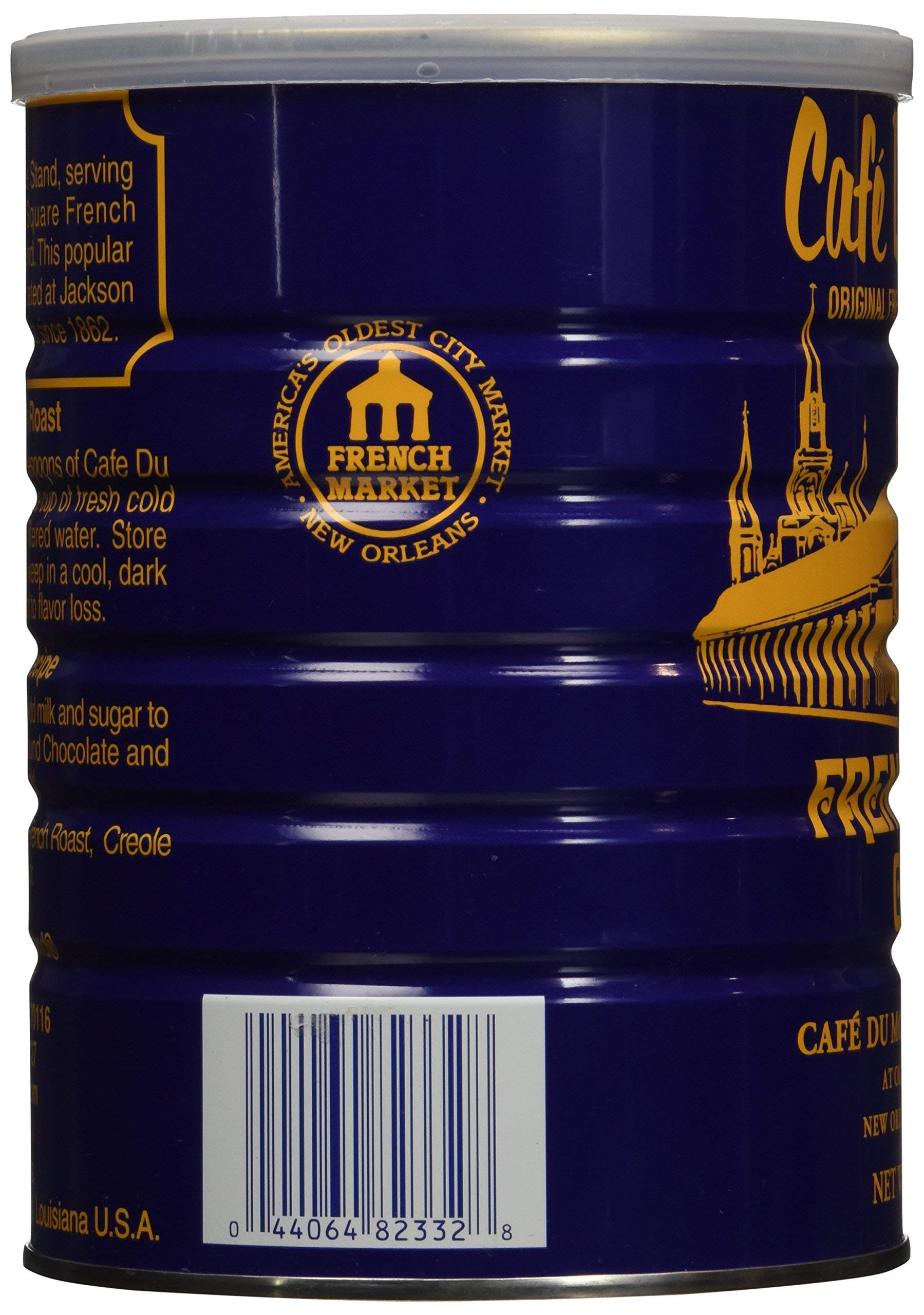 Cafe Du Monde French Roast beans image emphasizes premium Arabica quality.