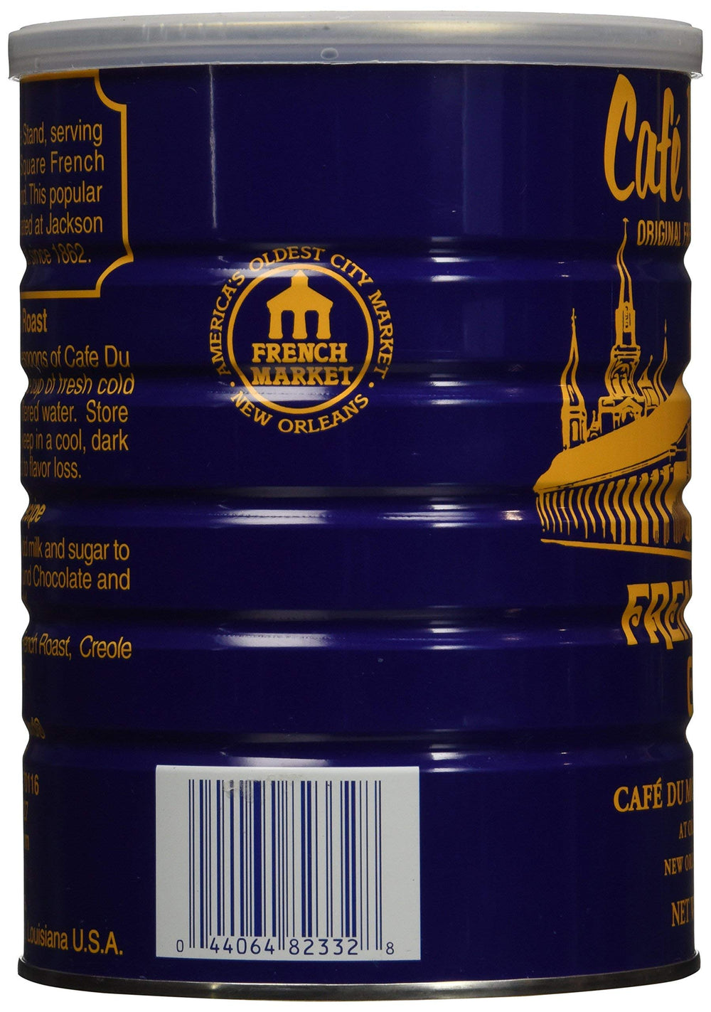 Cafe Du Monde French Roast beans image emphasizes premium Arabica quality.