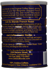 Cafe Du Monde French Roast grind close-up conveys smooth, consistent texture.