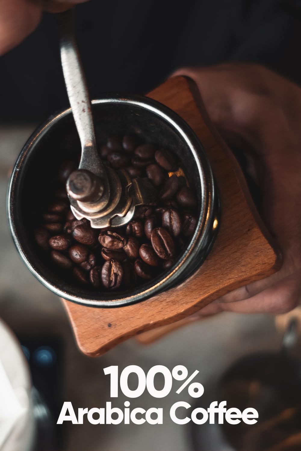 Café 1820 dark roast coffee beans with rich color and bold body